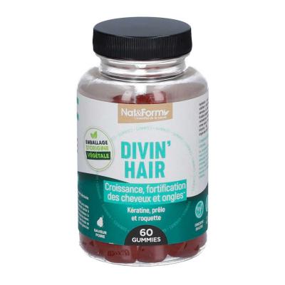 DIVIN'HAIR Complément Alimentaire Kératine 60 Gummies