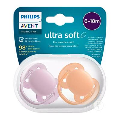 ULTRA SOFT Sucette Ultra Douce 6-18m Fille 2 Unités
